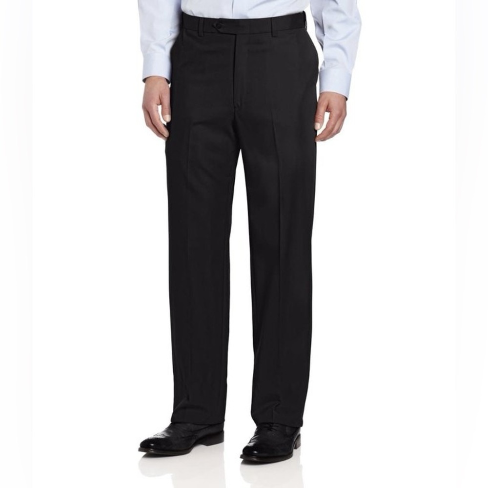 Ascott Browne Expander Flat Front Black Dress Pants